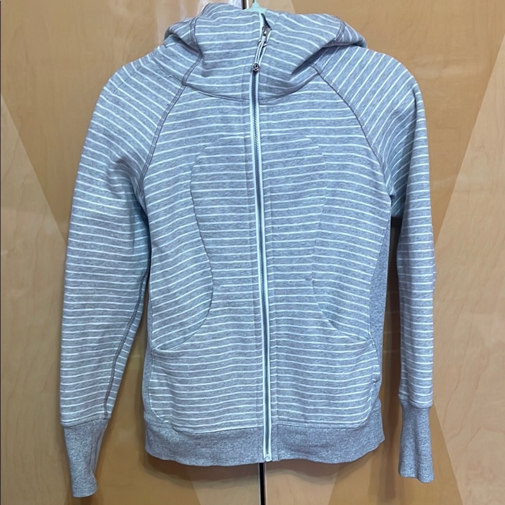 Lululemon Striped Full Zip Scuba